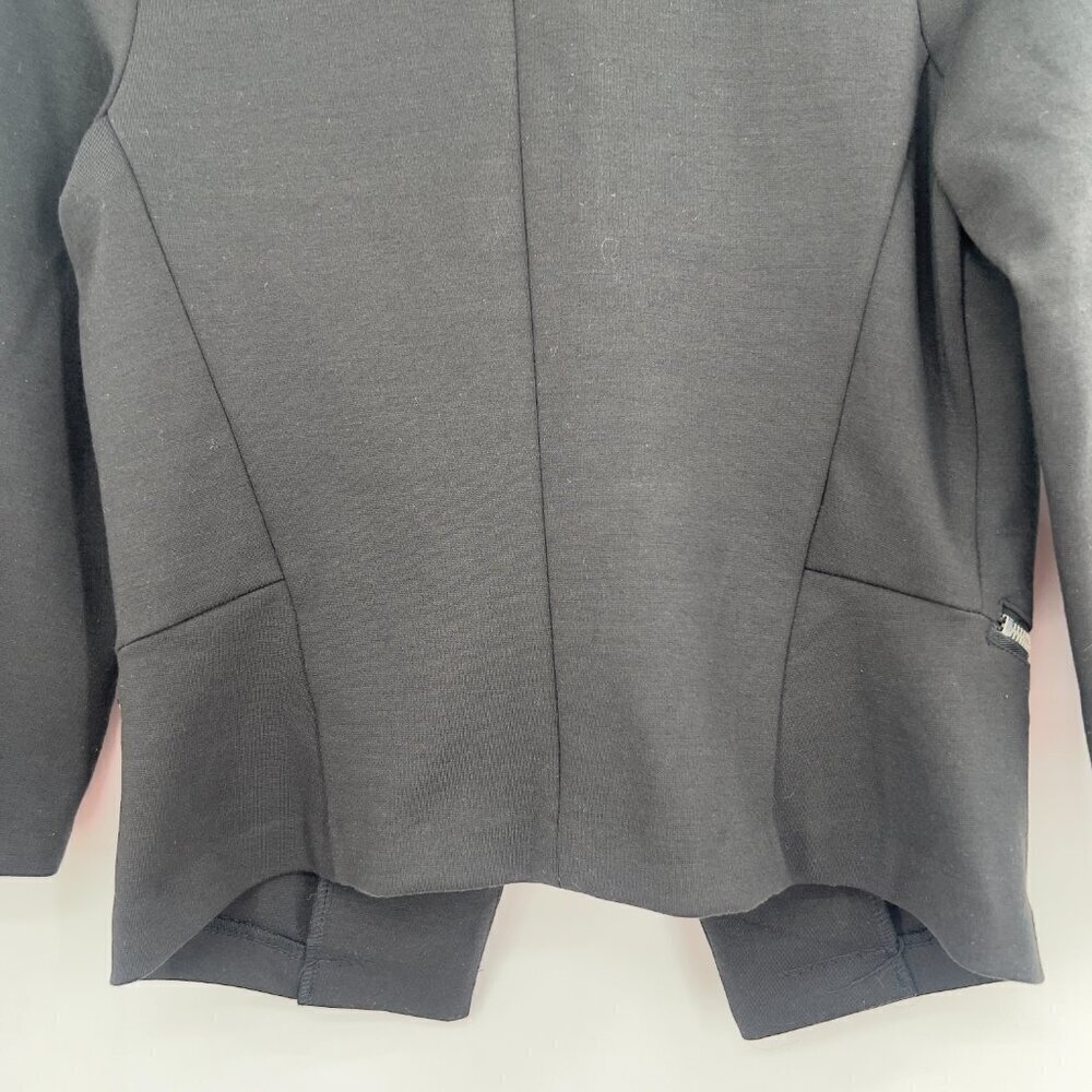 GUESS Women’s Black Open Front Blazer Jacket with Zipper Pockets - Size Small - Picture 6 of 10